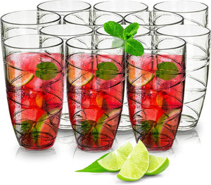 Acrylic Glasses Clear 12Pack Main Image