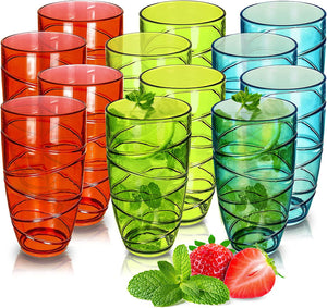 Acrylic Glasses Colour 12Pack Main Image
