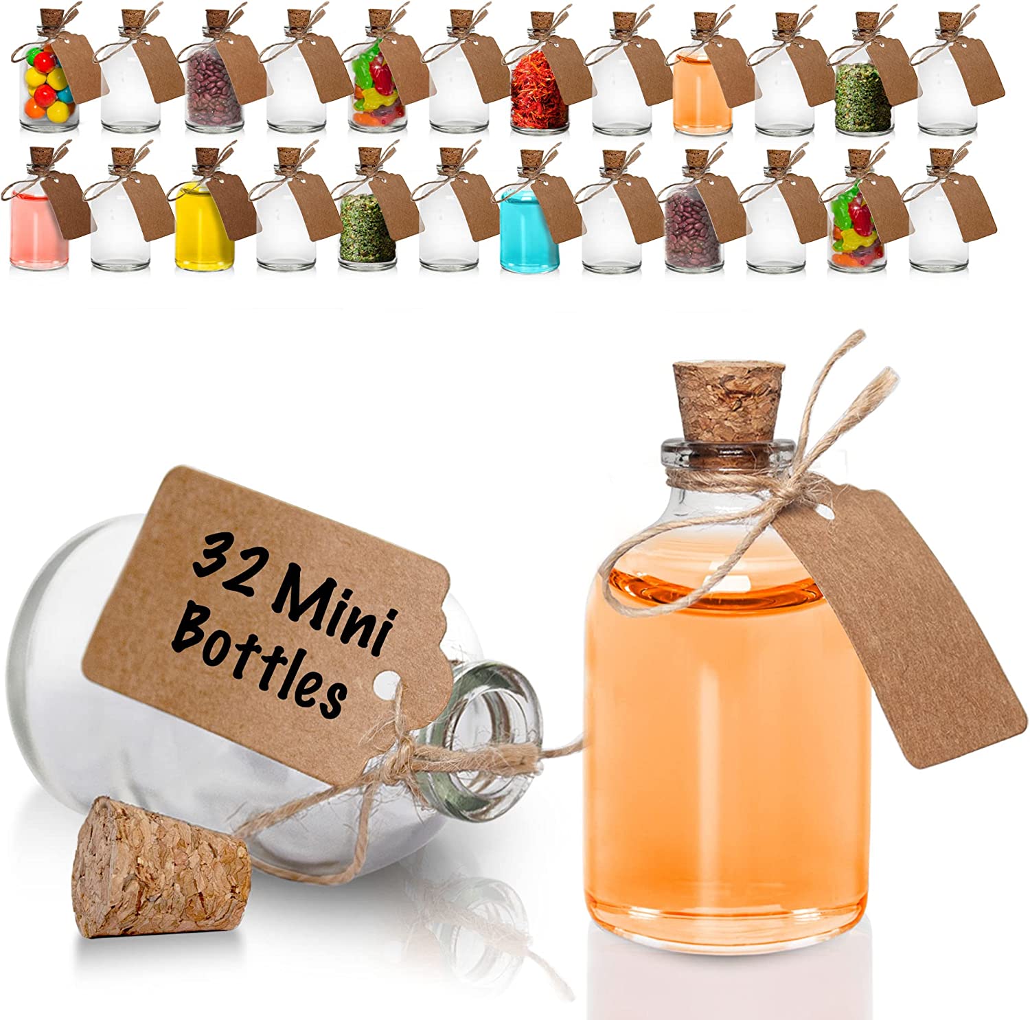 Mini Glass bottles 32Pack Main Image