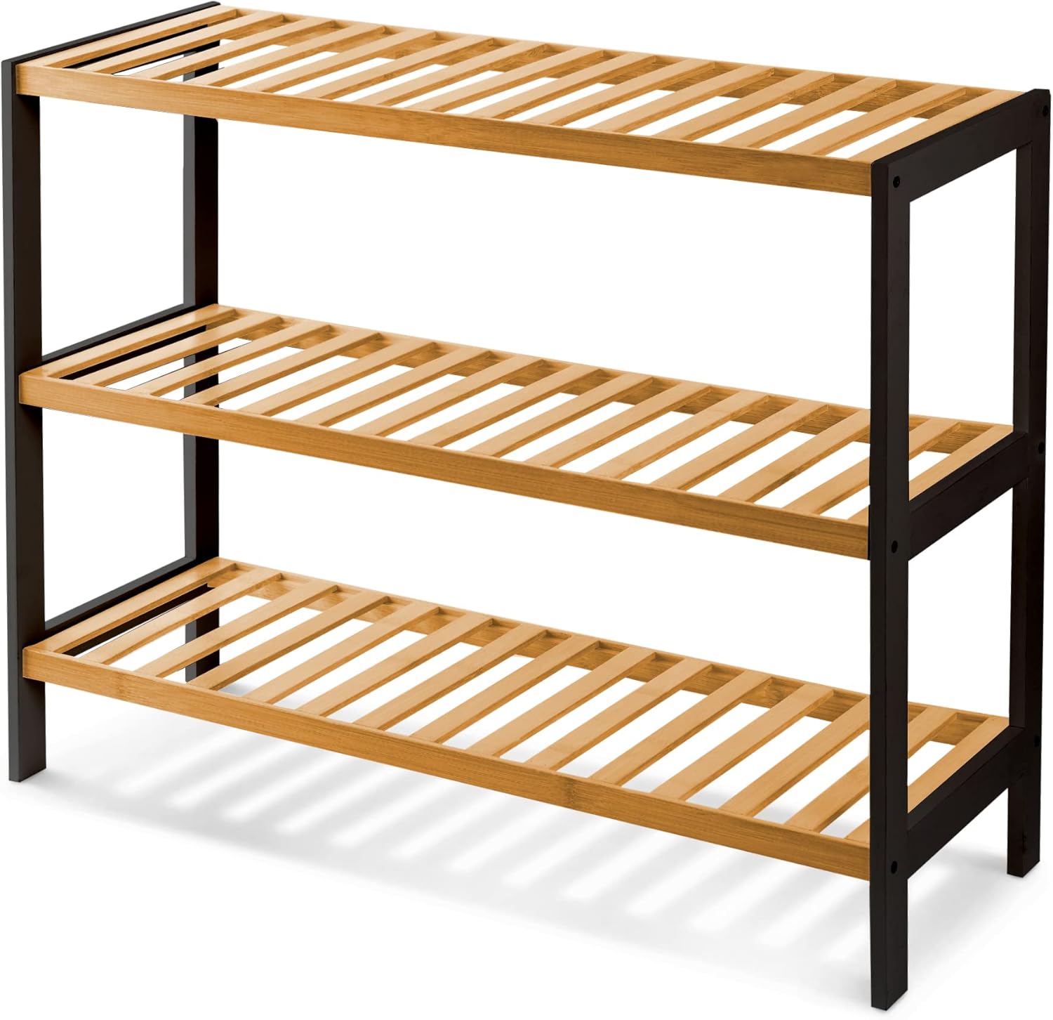 Bamboo Premium Shoe Rack 12 Pairs Capacity Multipurpose Shelf