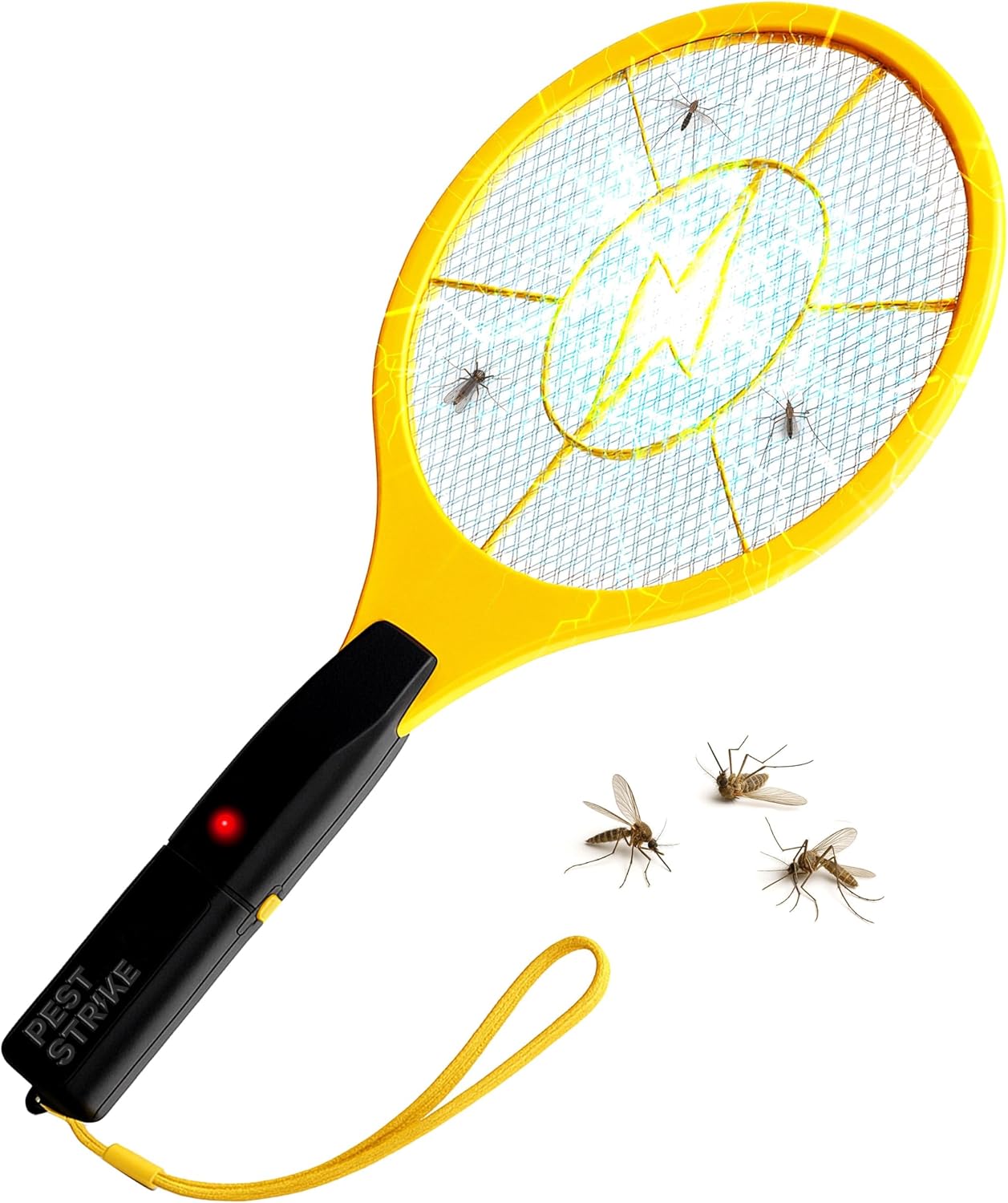 Electric Fly Zapper - Battery Operated Mosquito and Insect Catcher Racket for Indoot and Outdoor - Portable and Lightweight Electric Fly Swatter for Easy Swing (Battery Not Included)