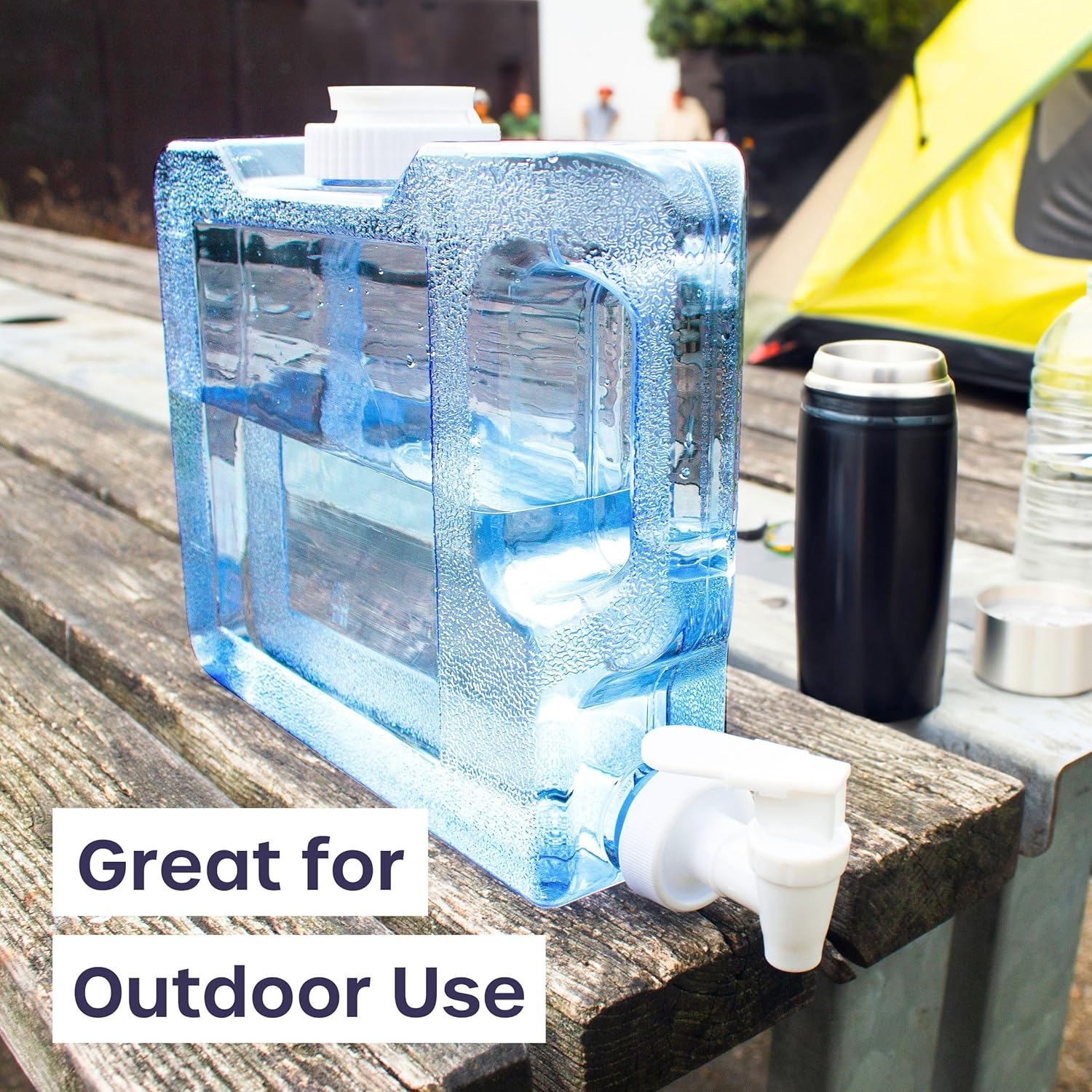 Fridge Water Dispenser - Fridge Water Dispenser with Tap for Water, Juice and Other Cold Drinks - Reusable Water Dispenser for Fridge, Travel, Camping, Picnic and Outdoor Events