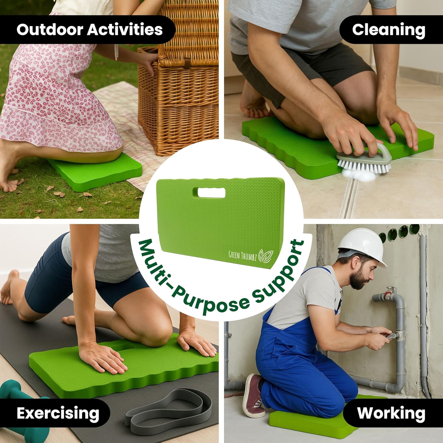 Kneeling Pad - 2 Pack Thick and Soft Garden Kneeling Pad - High Density Foam Kneeling Pads for Gardening, Exercise, House Repairs and Yoga