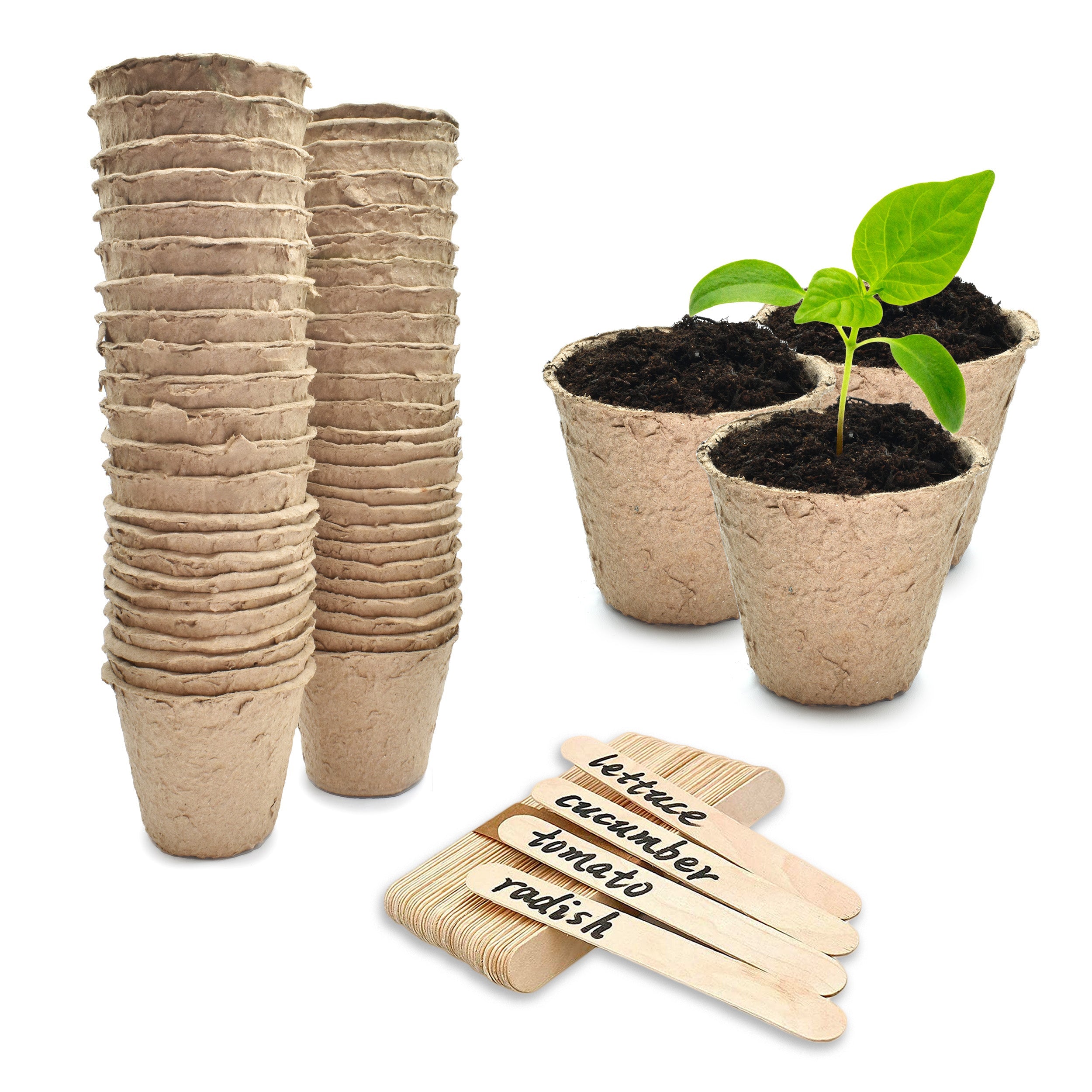 Biodegradable Round Fibre Seedling Pots