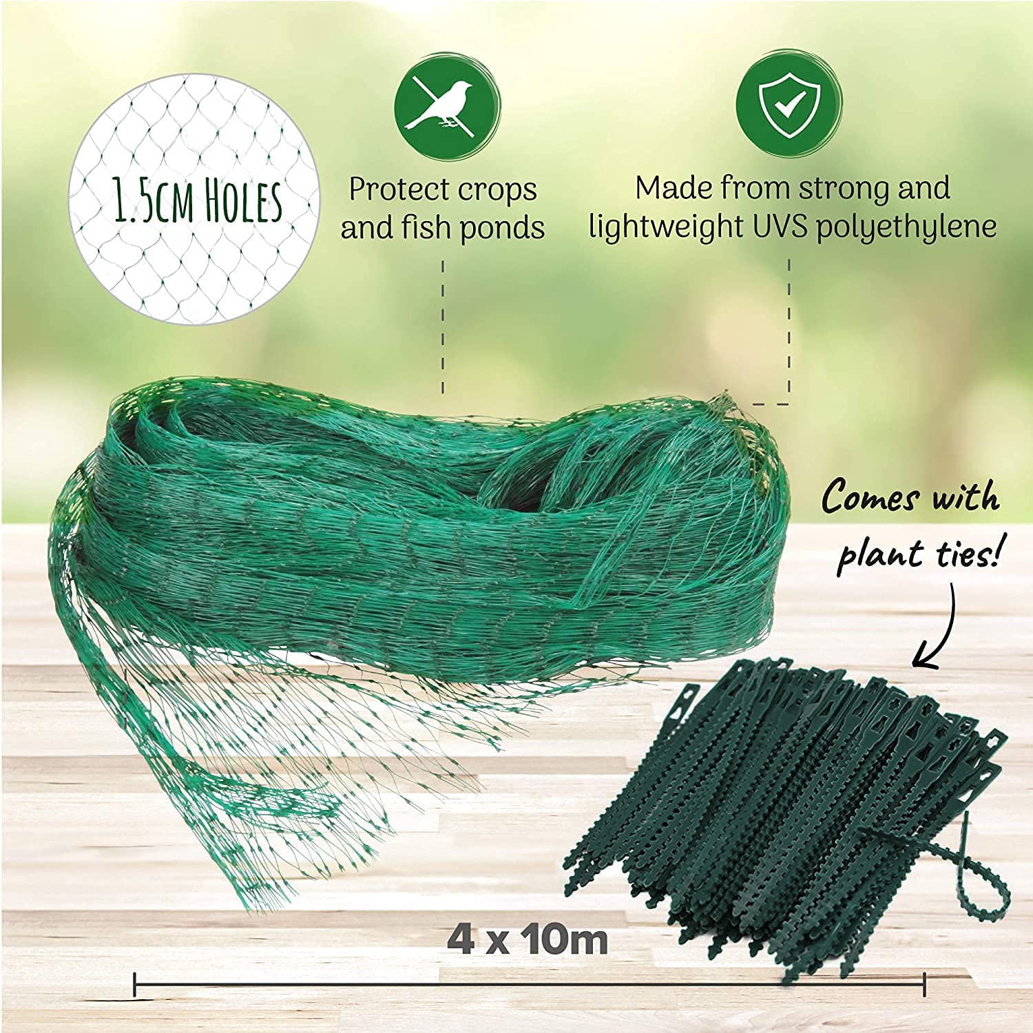 Garden Bird & Pond Netting - 4m x 10m