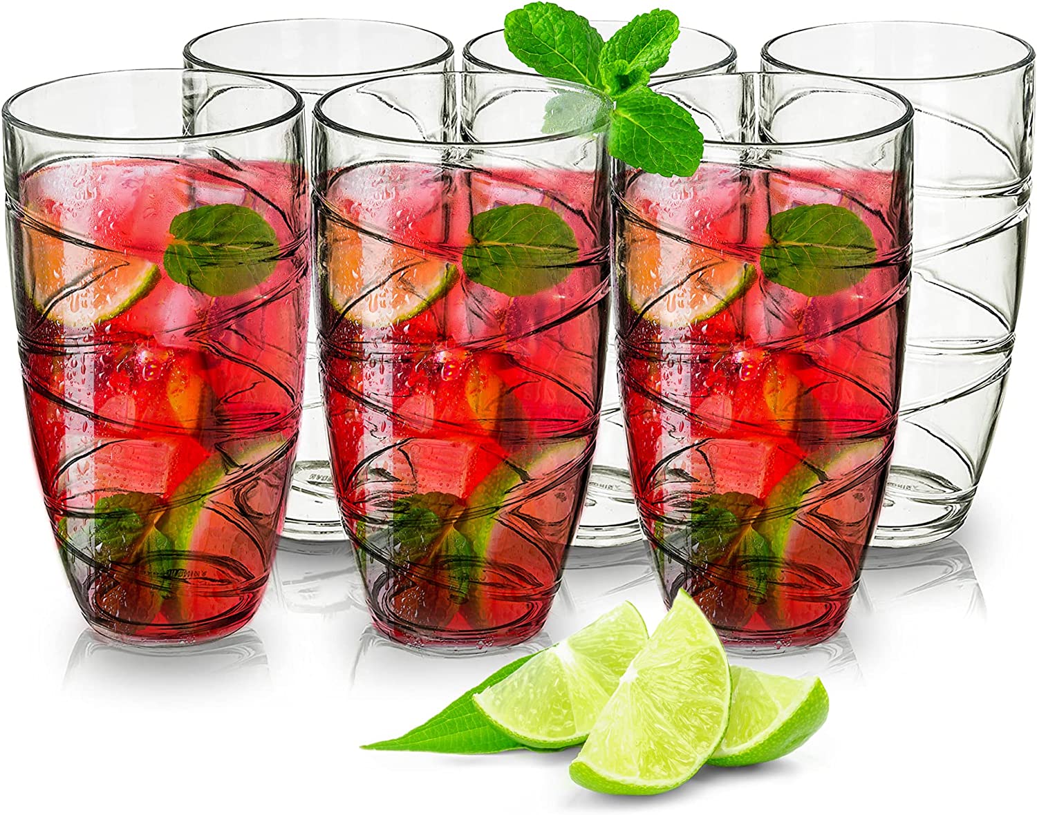 Acrylic Glasses Clear 6Pack Main Image