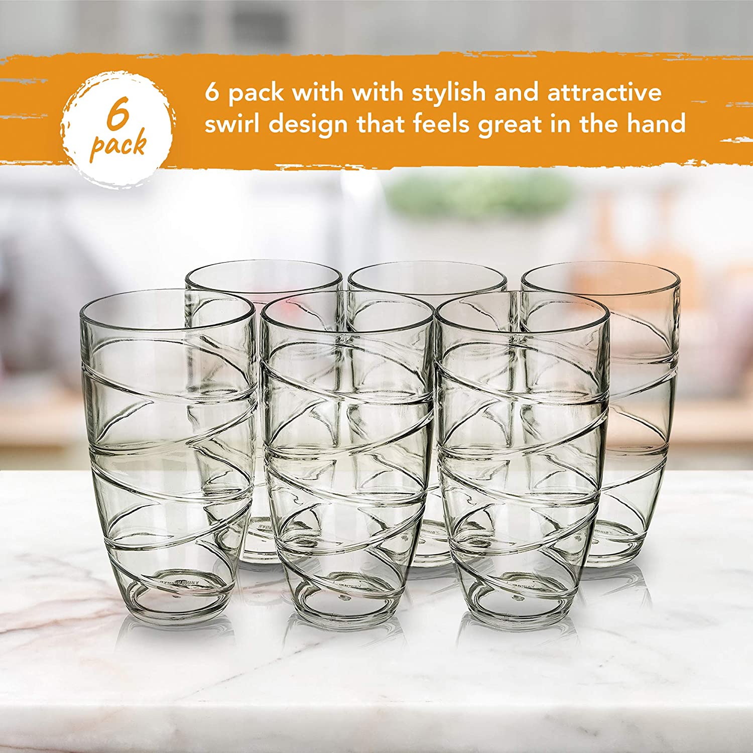 Acrylic Glasses Clear White Background