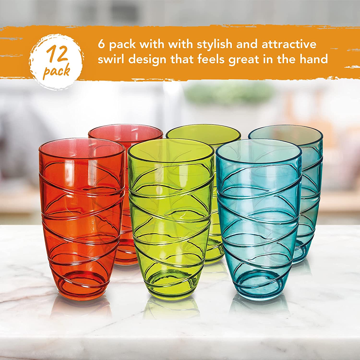 Acrylic Glasses Clour White Background