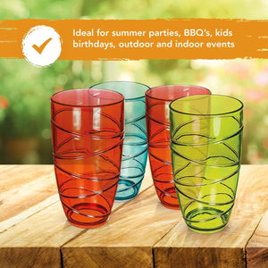Acrylic Glasses Colour Table Background