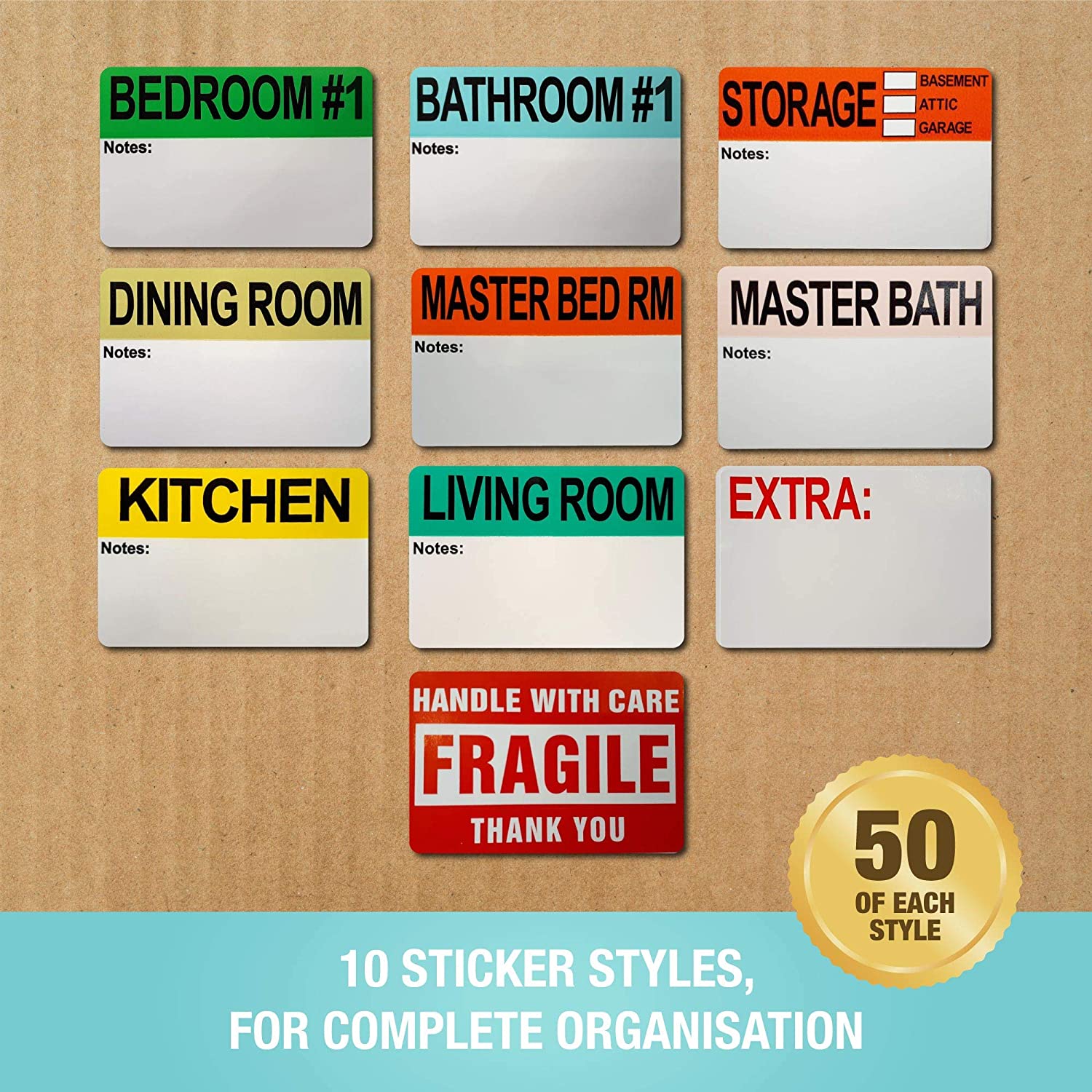 Box Labels Different Style