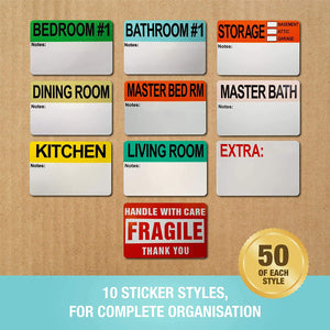 Box Labels Different Style