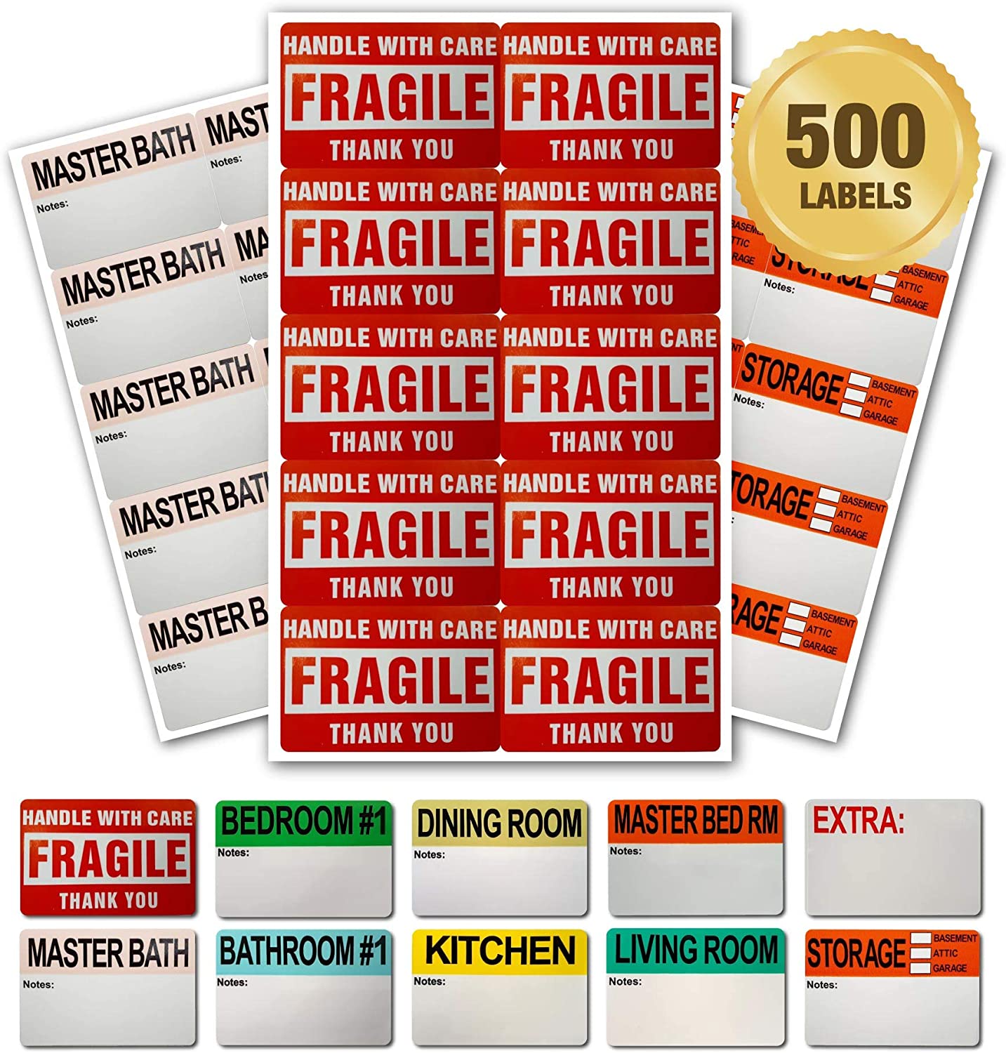 Box Labels White Background