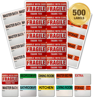 Box Labels White Background
