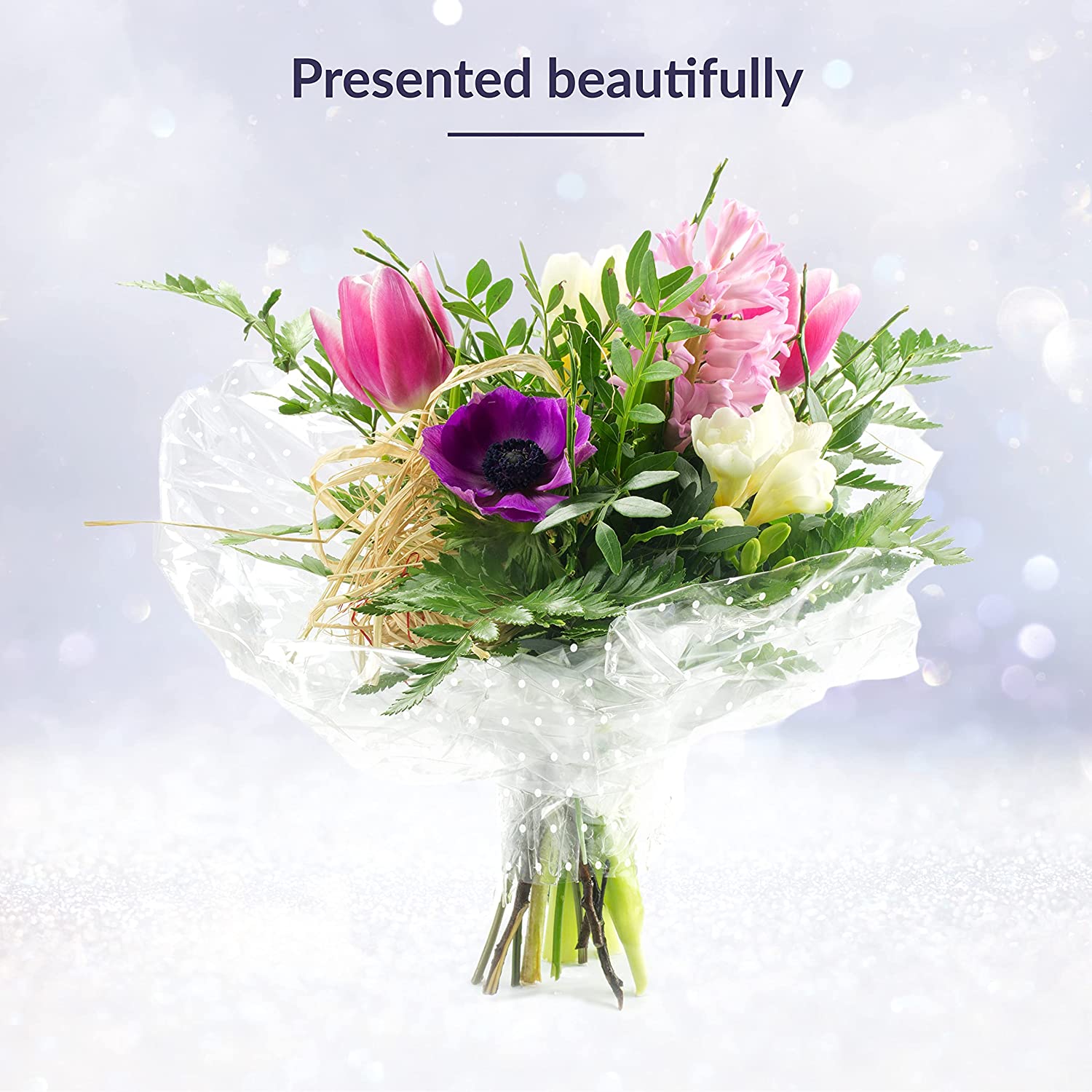 Cellophane White Dot Flower