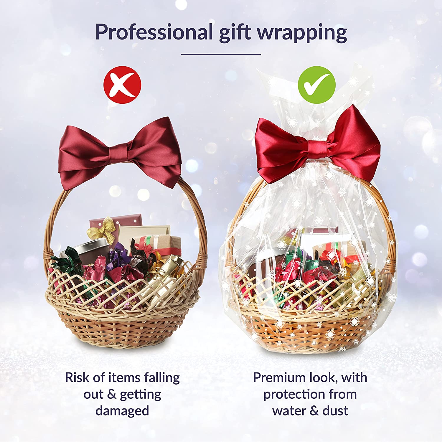 Cellophane Wrap Basket