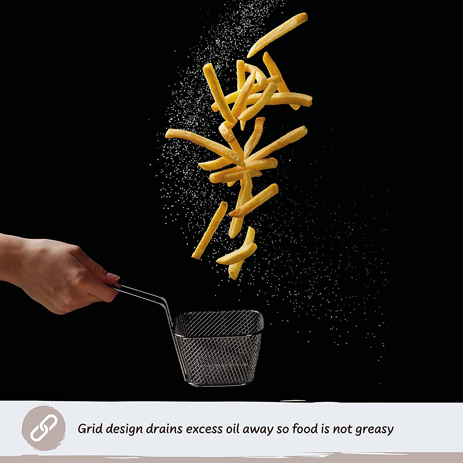 Chip Basket in Black Background