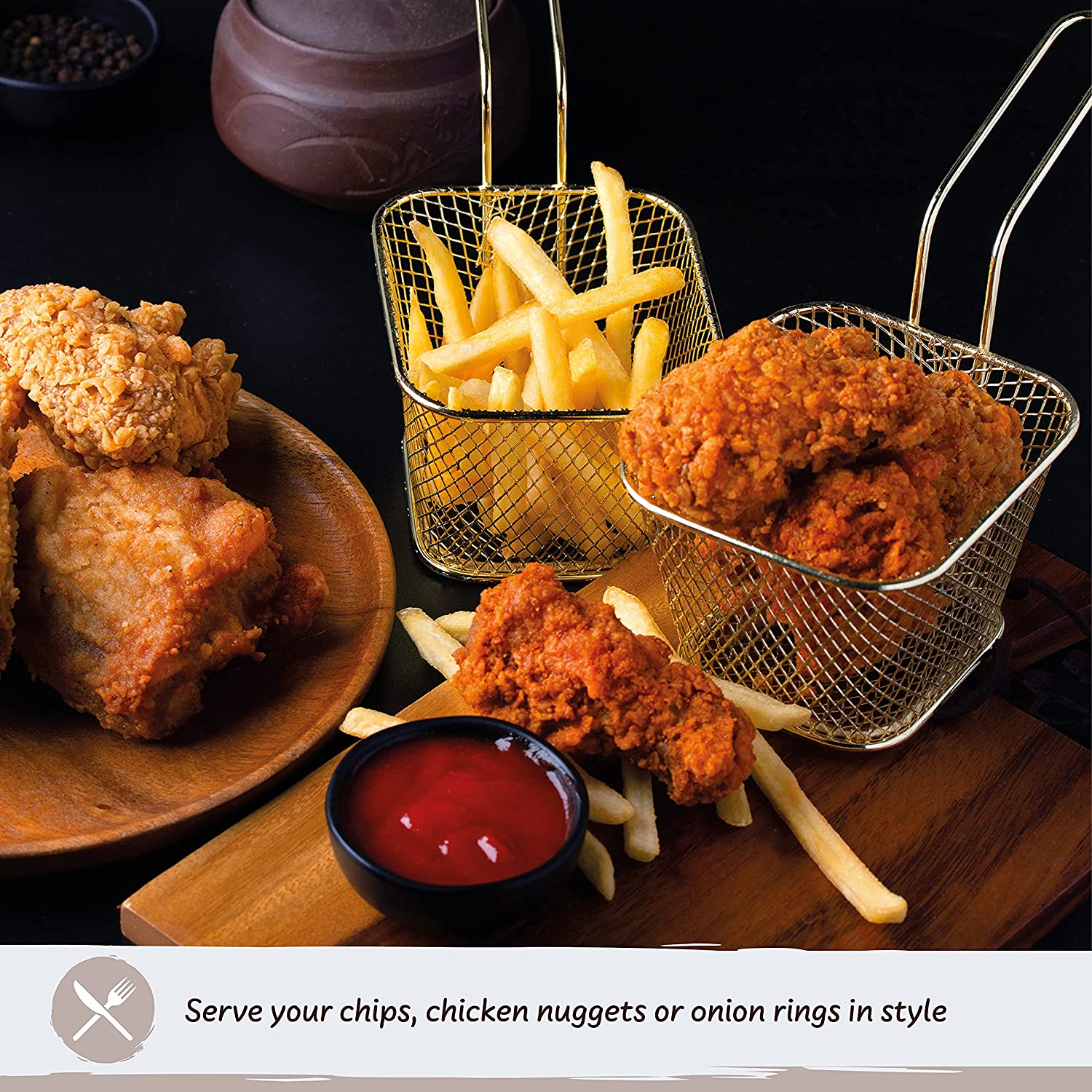 Chip Basket in Different Use