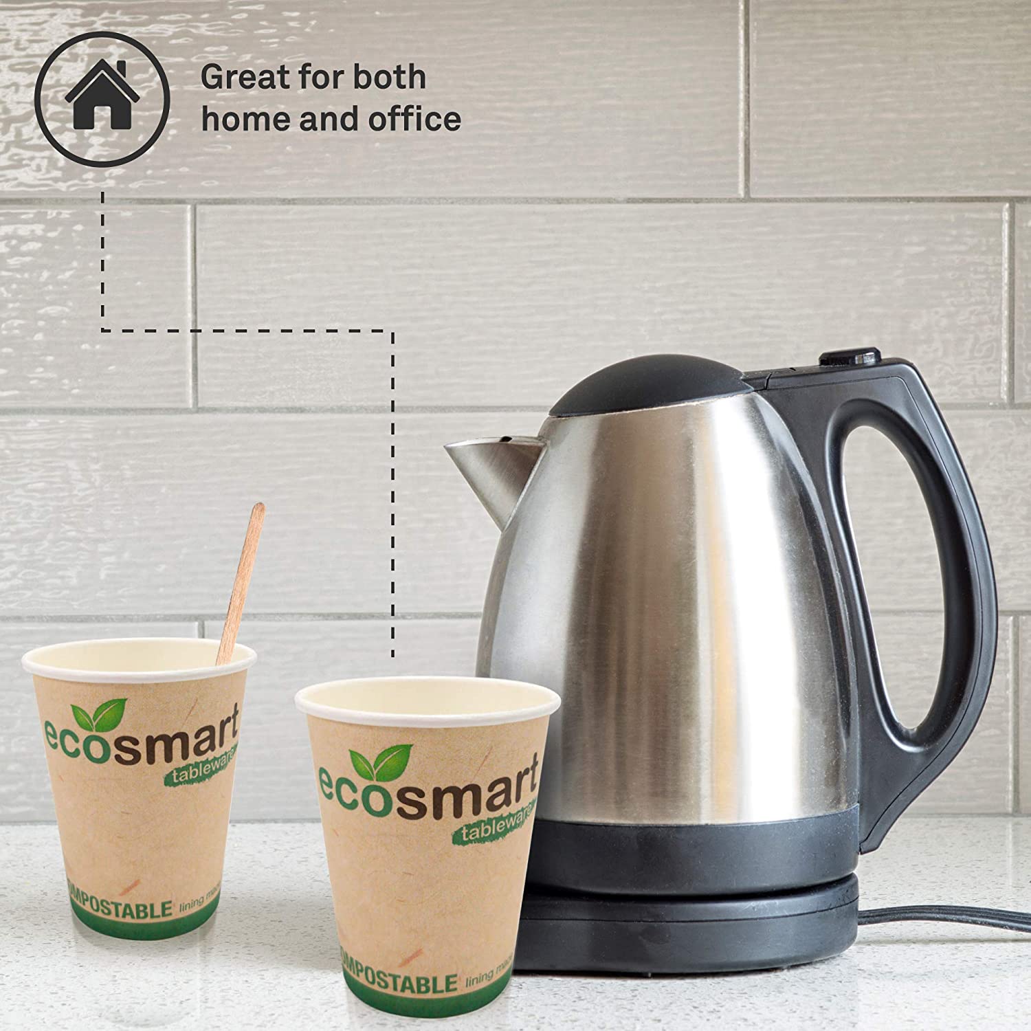 Coffee Cups in Wall Background