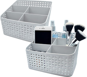 Cosmetic Basket Grey 2 Pack Main Image