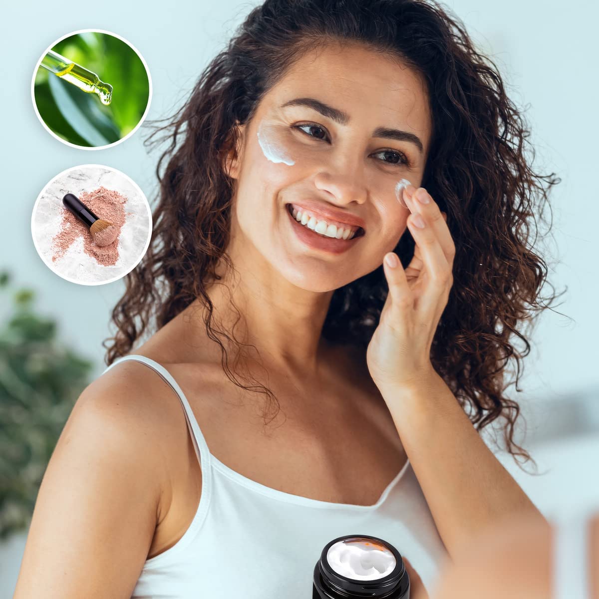Cosmetic Jar with Person