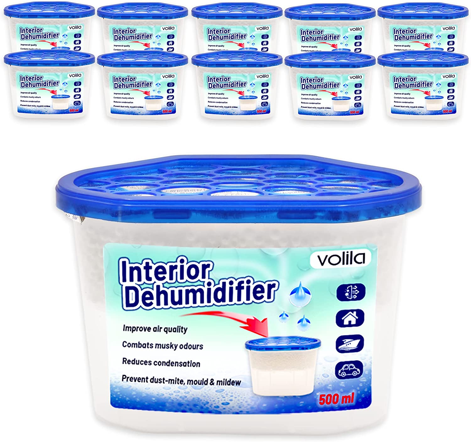 Disposable Dehumidifiers for Home 500ml Condensation Remover Moisture Absorber