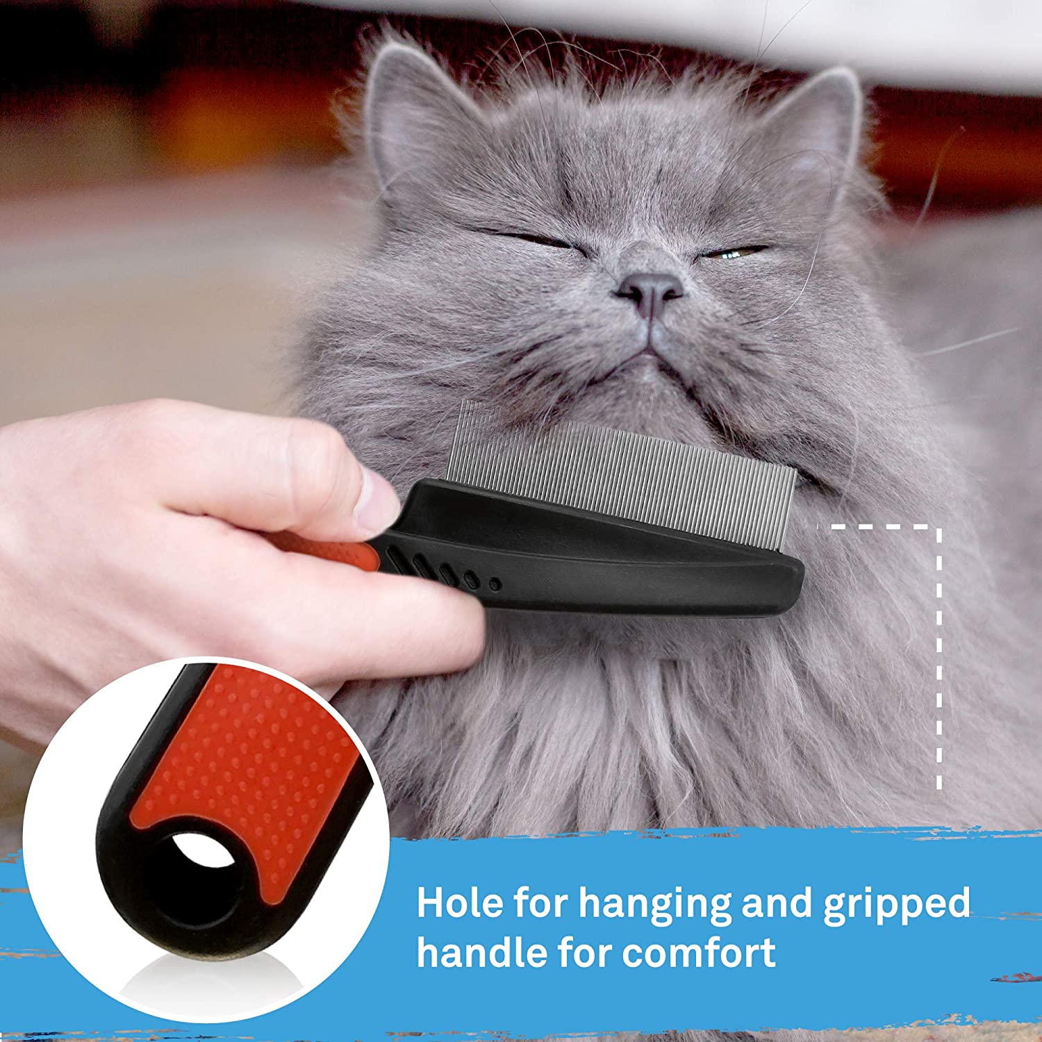 Flea Comb Use in Cat