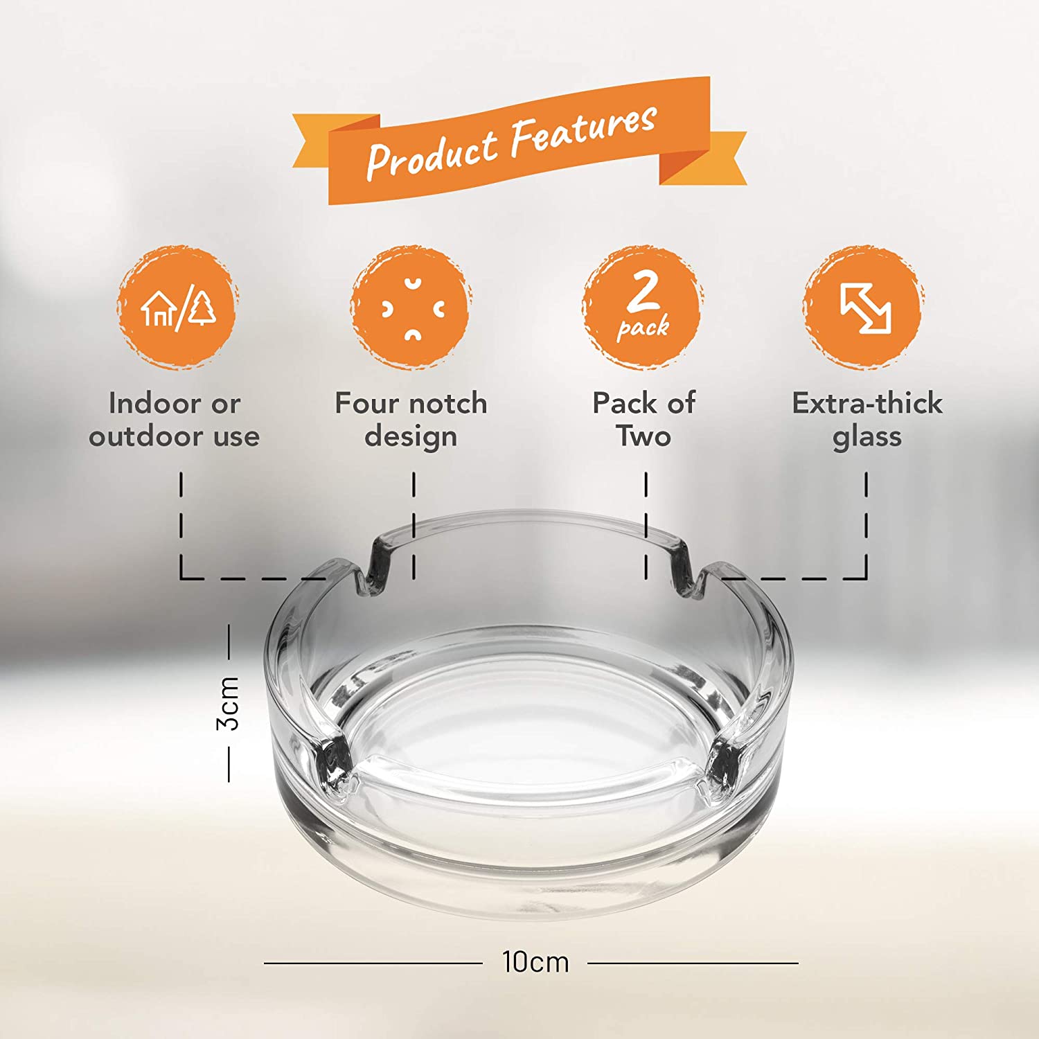 Glass Ash Tray Product Feature