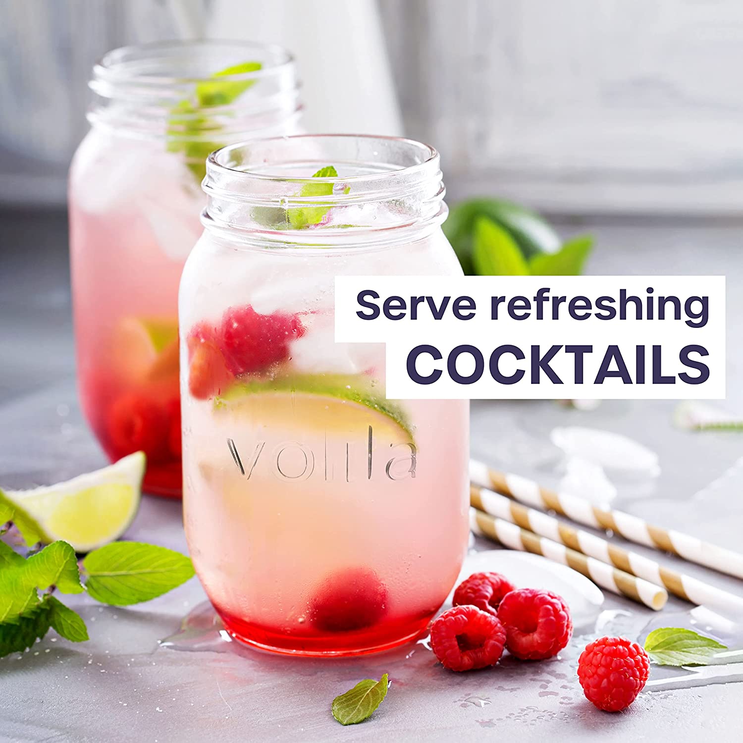 Mason Jar with Cocktails