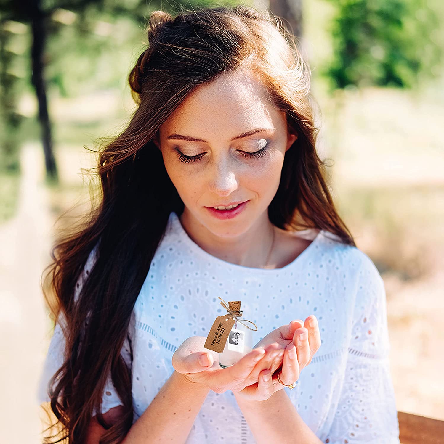 Mini Glass bottles with a Person