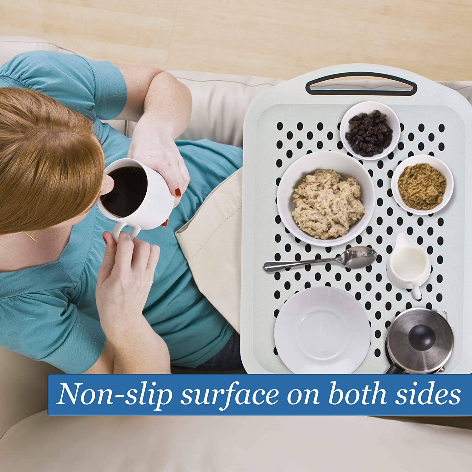 Non Slip Tray with Meal