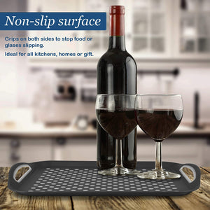 Non Slip Tray with Wine