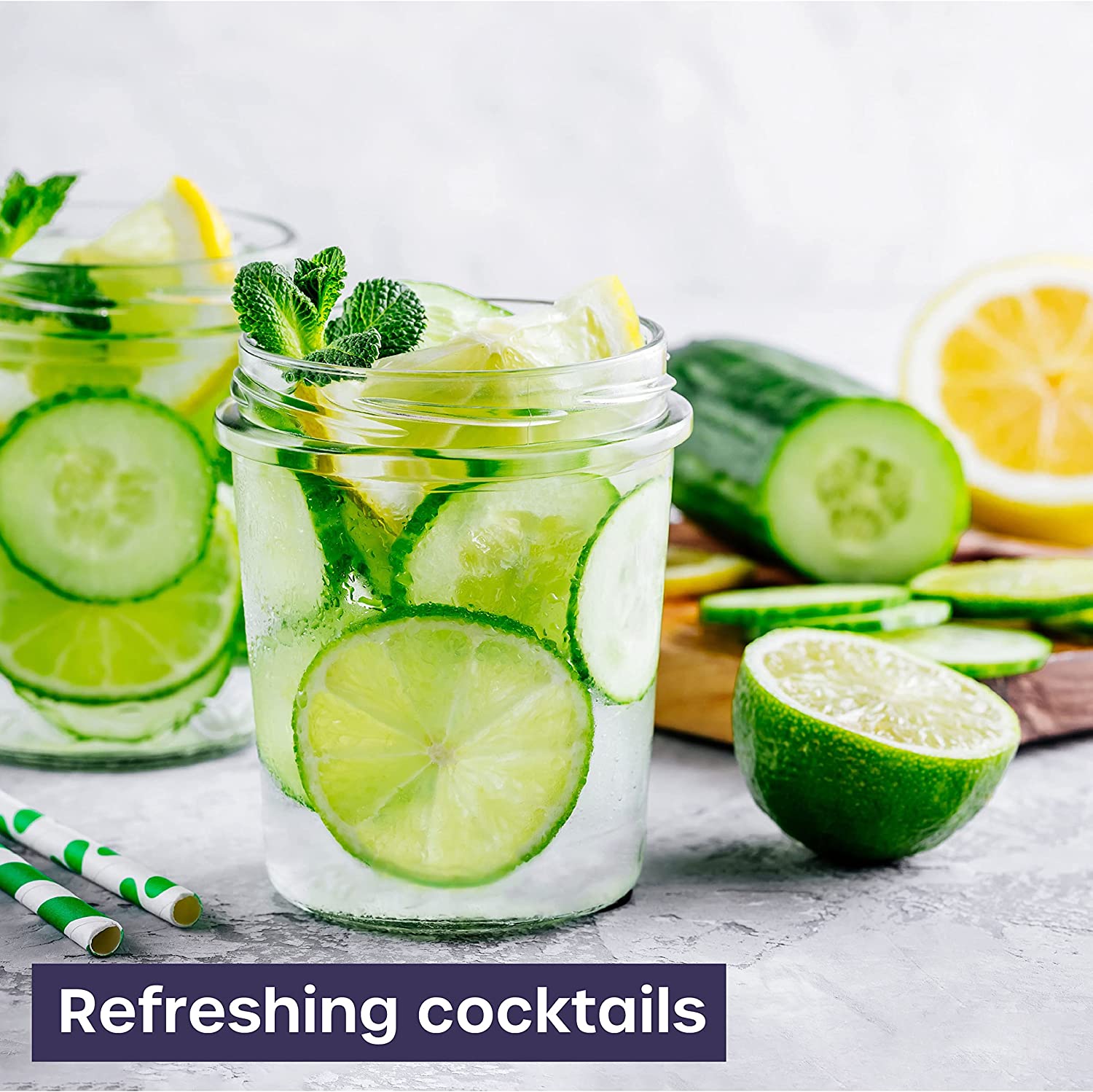 Oats Jar with Cocktails