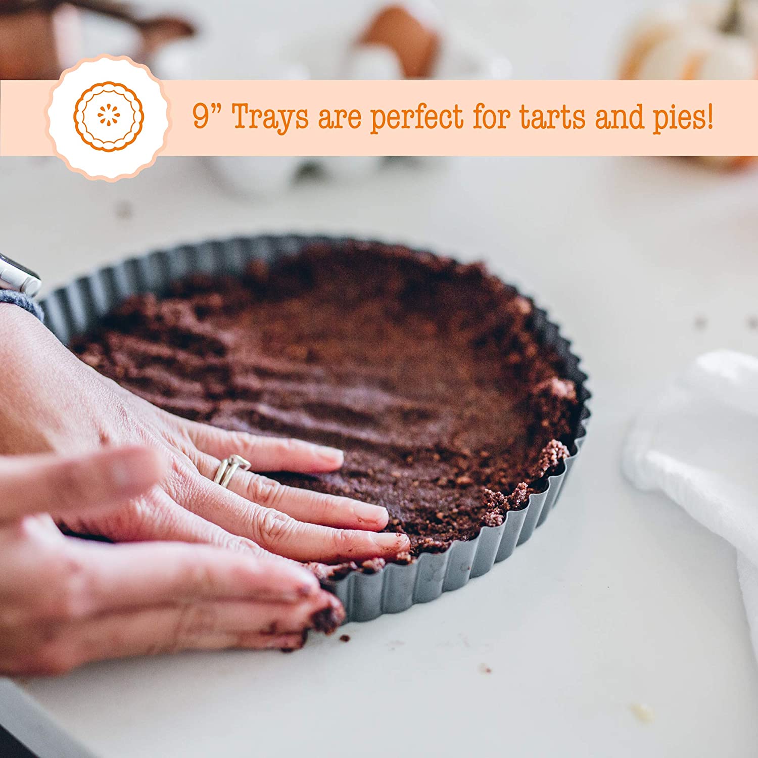 Quiche Tin Lifestyle Image With Brownies