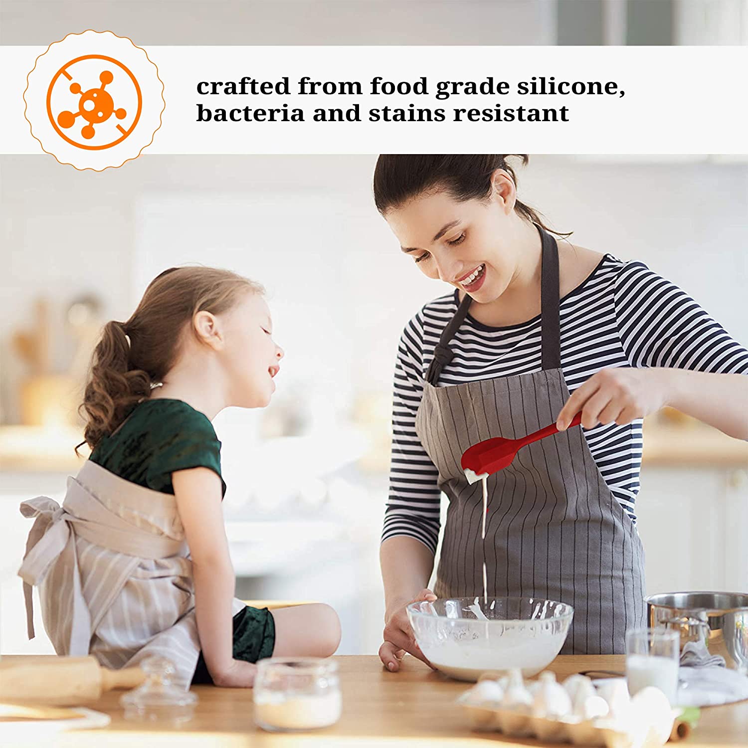 Silicone Spatula Red Lifestyle Image Baking