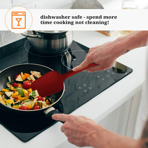 Silicone Spatula Red Lifestyle Image Cooking