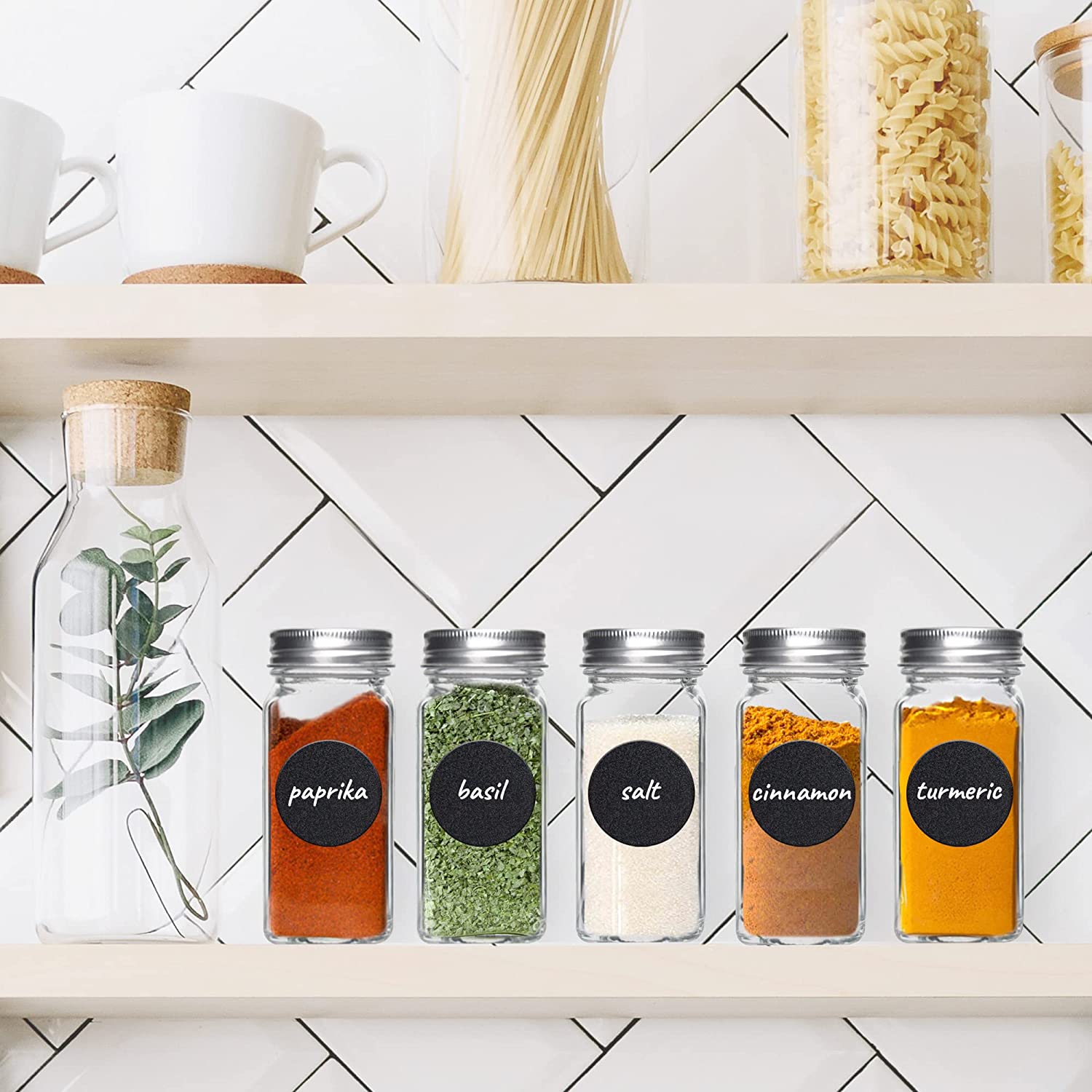 Spice Jars Wall Background