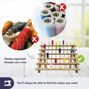 Spools Wooden Table Background