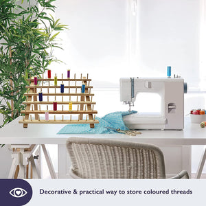 Spools Wooden with Sewing Machine