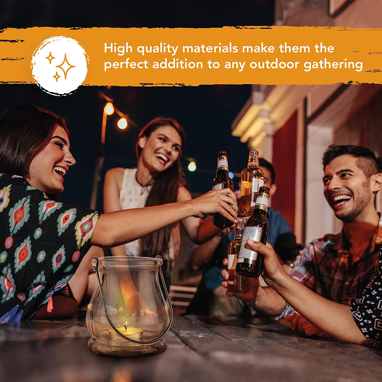 Tealight Glass Clear Outdoor