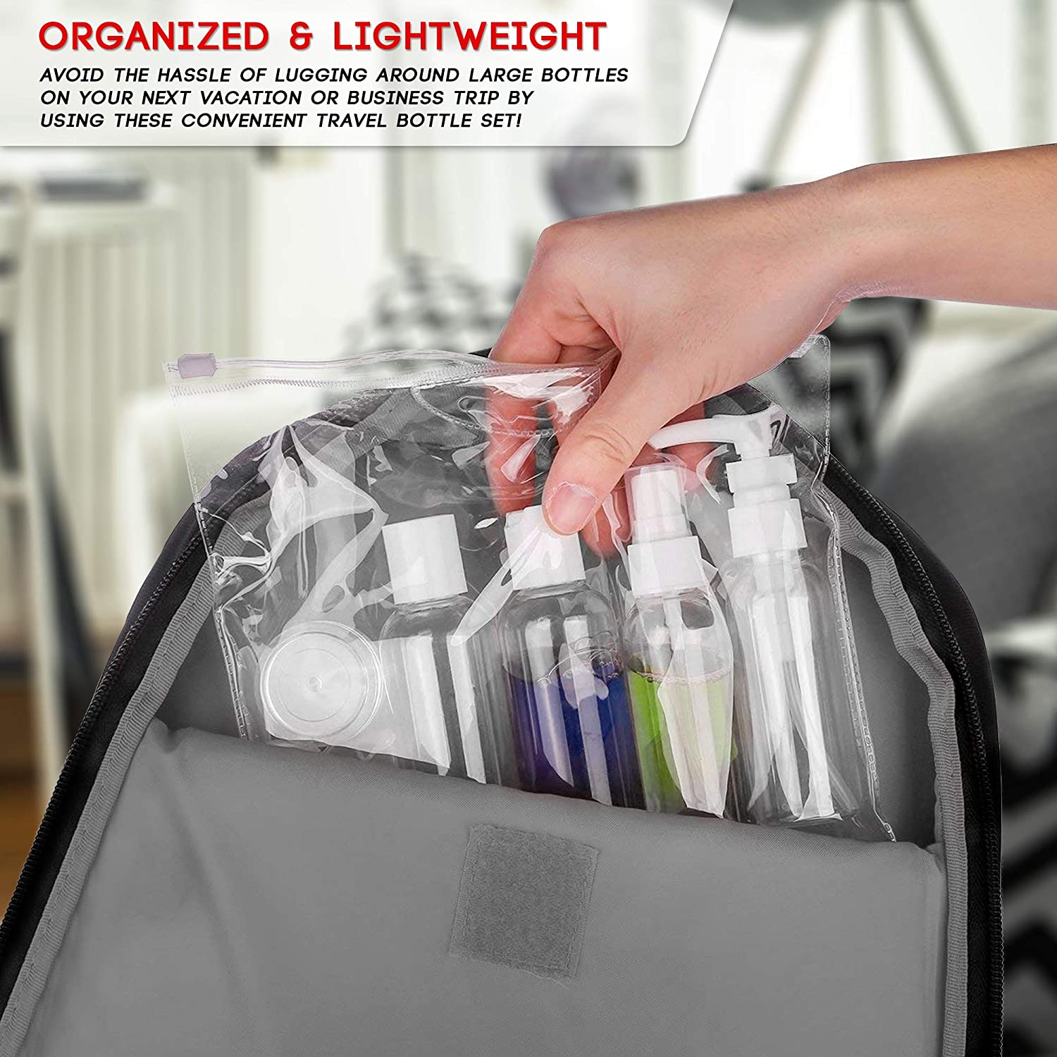 Travel Bottle Bag Background